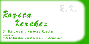 rozita kerekes business card